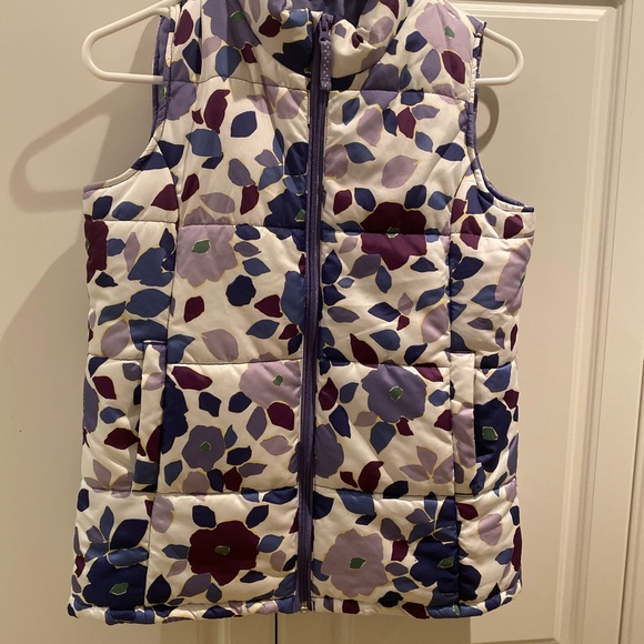 Lands’ End Girls Floral Vest Size M (10-12) - Picture 1 of 6